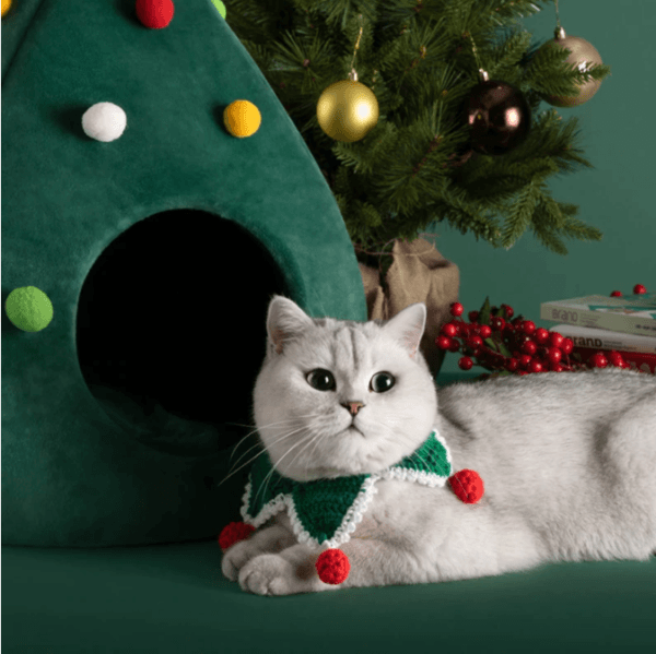 Kerstboomvorm dierenhuis