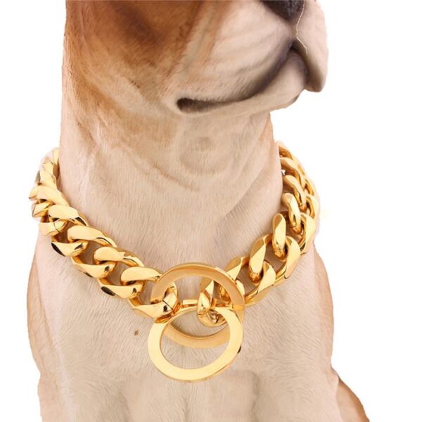 Cuban Link Halsketting Voor Honden goud