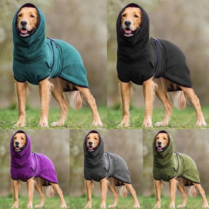 Laan beddengoed Democratie Warm Fleece Vest met Capuchon voor Honden - huisdier-online.nl