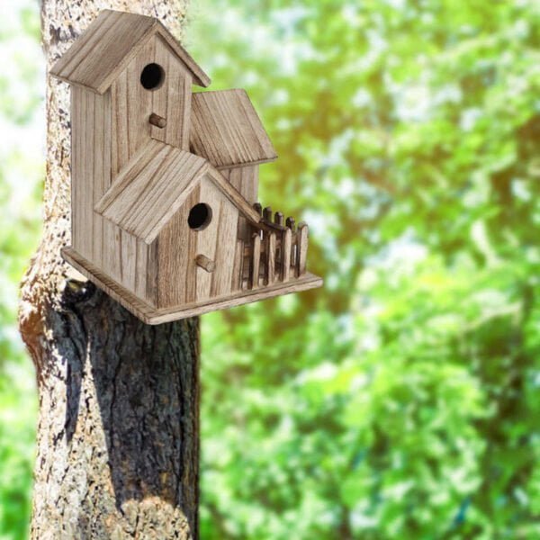 Luxe Vogelhuisje - voor 3 vogel gezinnen