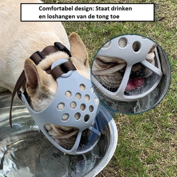 Muilkorf voor Honden met korte/platte snuit - Met Kooistructuur